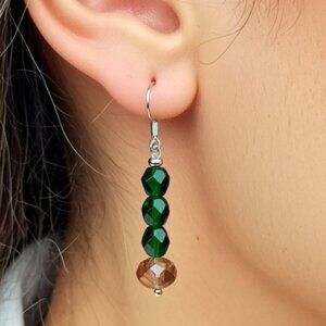 Swarovski Crystal Beaded Dangle Earrings NWT